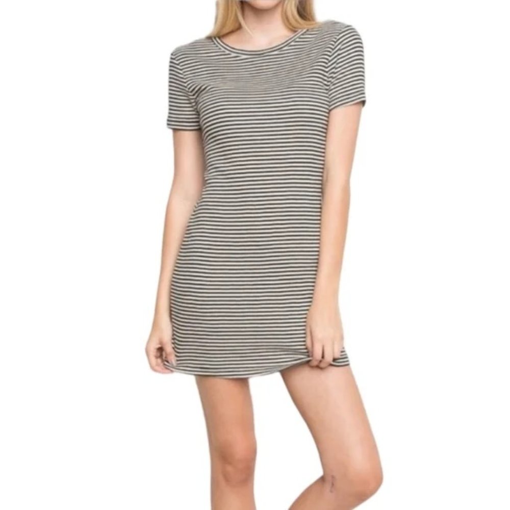Brandy Melville Black and White Stripped Dress